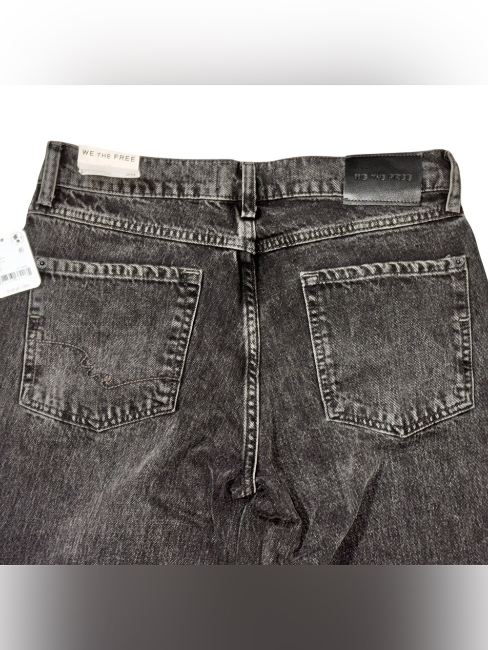 We The Free Washed Black Wide-Leg Flare Jeans, Size 29 - Picture 7 of 12